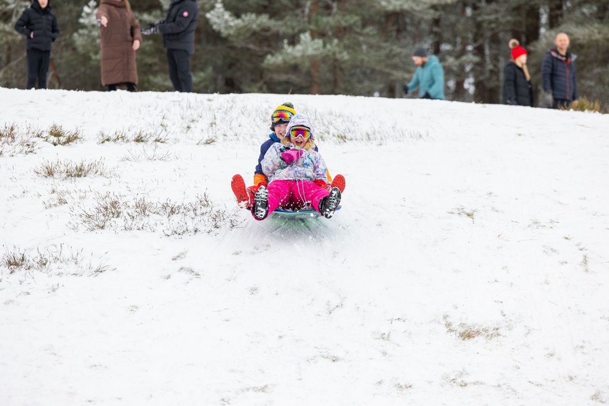 Children have been able to enjoy the wintry weather