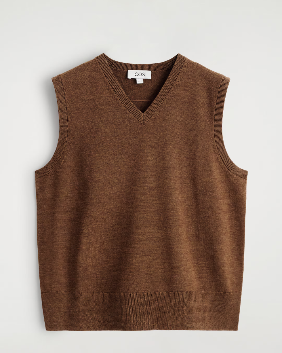 Merino Wool V-Neck Vest