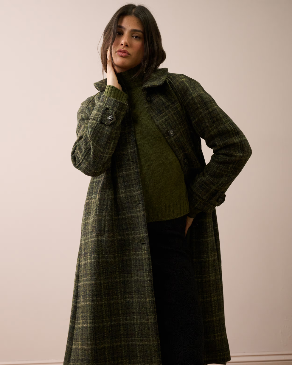 Harris Tweed Check Coat