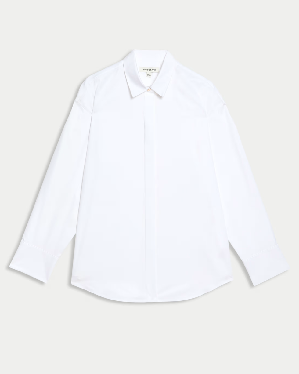 Autograph  Pure Cotton Collared Relaxed Shirt
