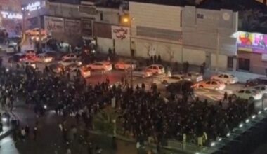 Protesters filled the streets of the capital on Thursday night. Pic: AP