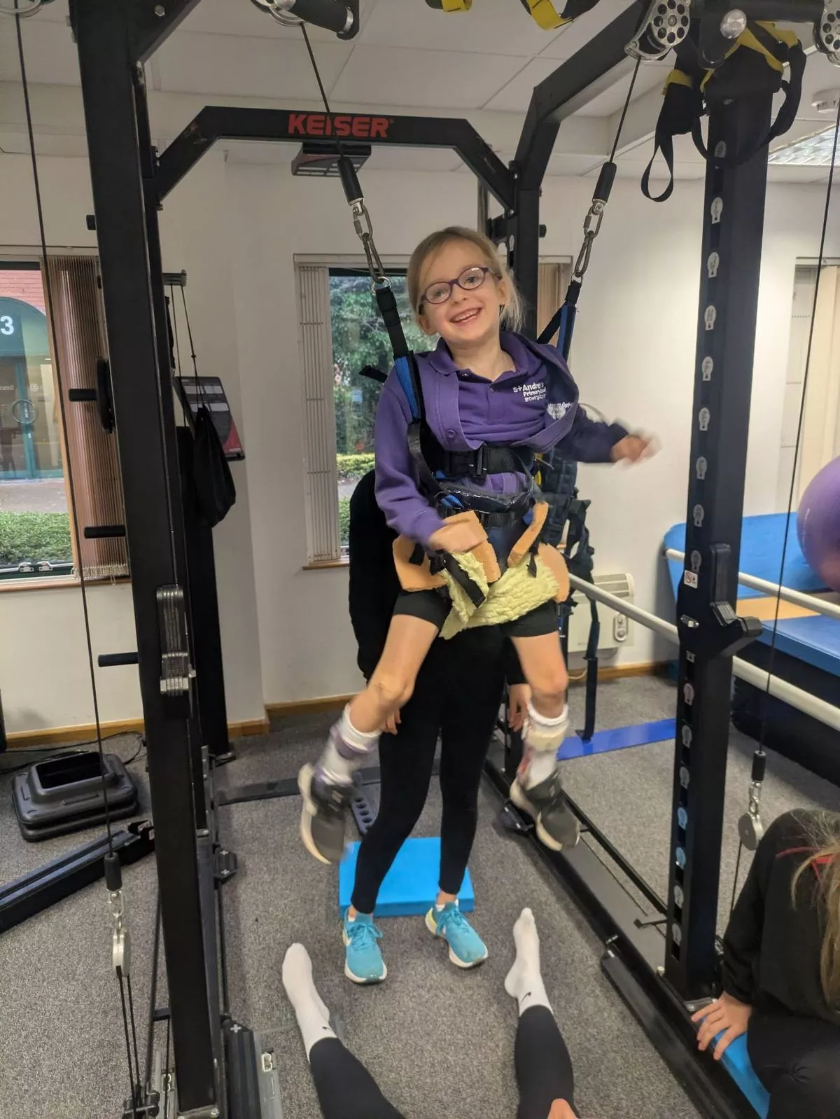 Sofia during spinal injury rehabilitation.