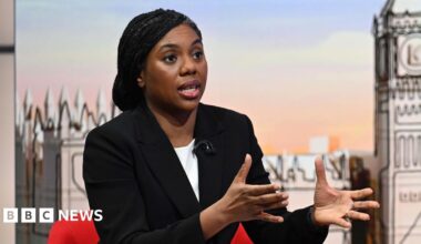Kemi Badenoch speaking on Sunday with Laura Kuenssberg