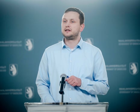 Chairman of the Naalakkersuisut, Greenland’s prime minister Jens-Frederik Nielsen holds a press conference in Nuuk, Greenland earlier this month.