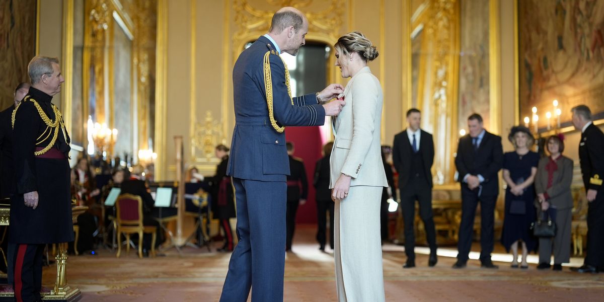 Prince William presents OBE to England legend who skipped training to attend Windsor Castle ceremony