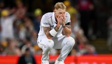 Ben Stokes during the 2025/26 Ashes