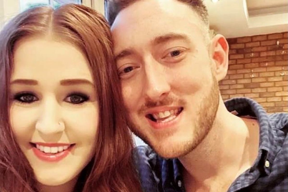 Brett Harman, 35, pictured with his late fiancée Hannah 