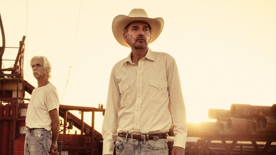 Sam Elliott and Billy Bob Thornton in "Landman" Season 2, Episode 10.