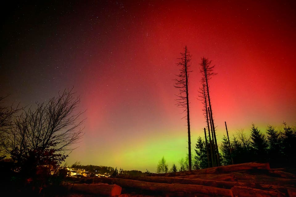 GERMANY-NATURE-WEATHER-AURORA-BOREALIS