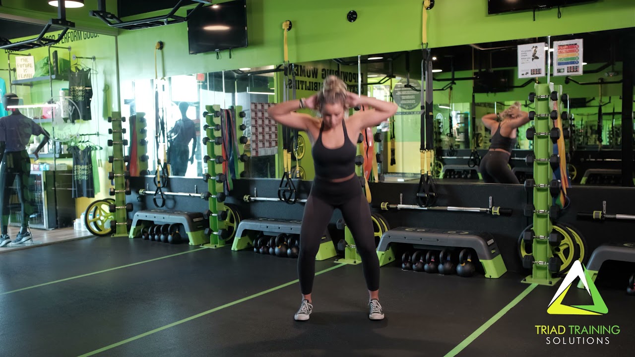 Squat to Crossbody Crunch - YouTube