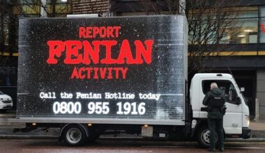 ‘Report Fenian Activity’ van spotted in Belfast city centre