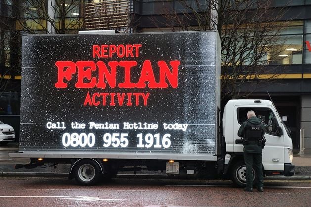 ‘Report Fenian Activity’ van spotted in Belfast city centre