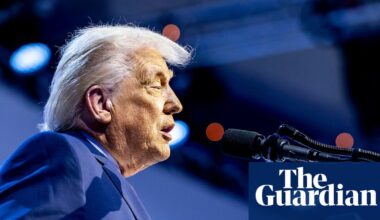 Trump claims Nato troops ‘stayed a little off the frontlines’ in Afghanistan | Donald Trump