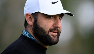 Scottie Scheffler during the first round of The American Express