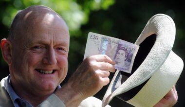 John Wilkinson receives a framed, signed shirt after Coventry Rugby's last game of the 2017/18 National League One campaign