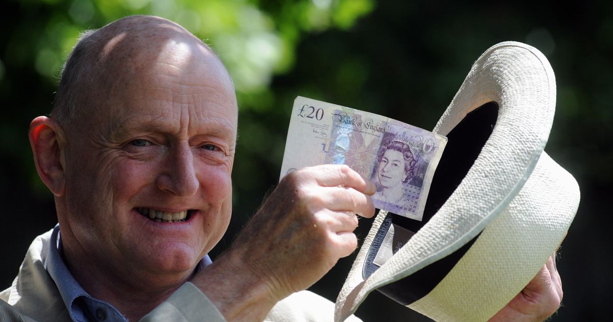 John Wilkinson receives a framed, signed shirt after Coventry Rugby's last game of the 2017/18 National League One campaign