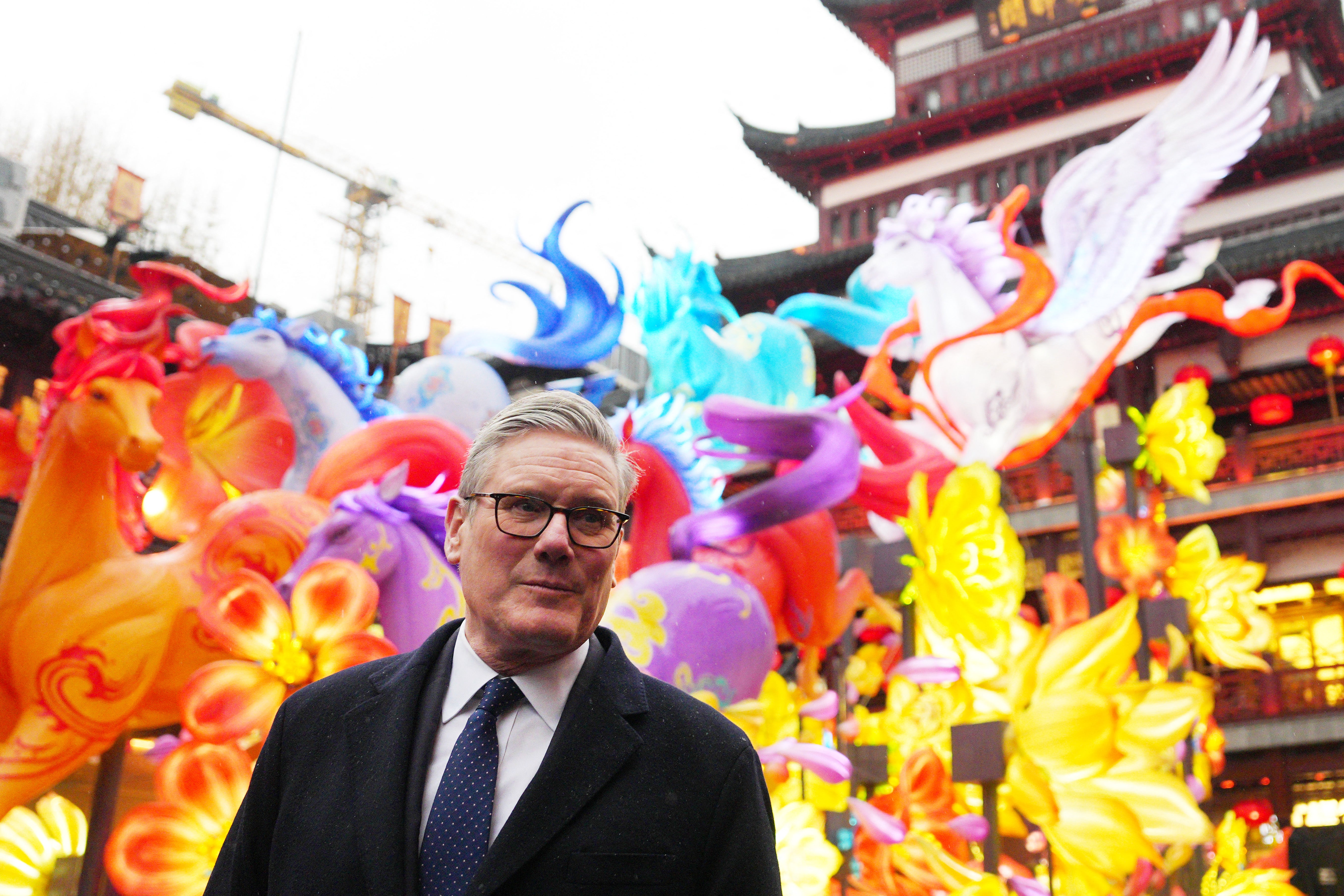 Keir Starmer visits Yuyuan Gardens in Shanghai on January 30