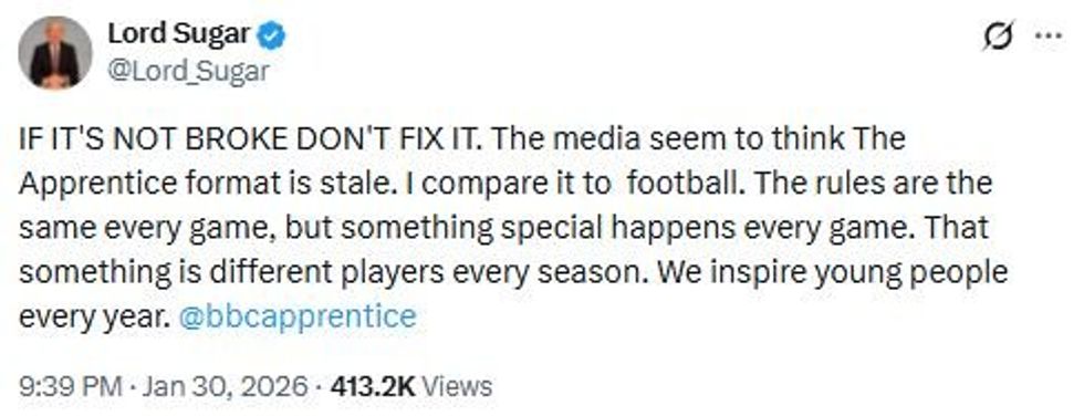 BBC The Apprentice: Lord Alan Sugar
