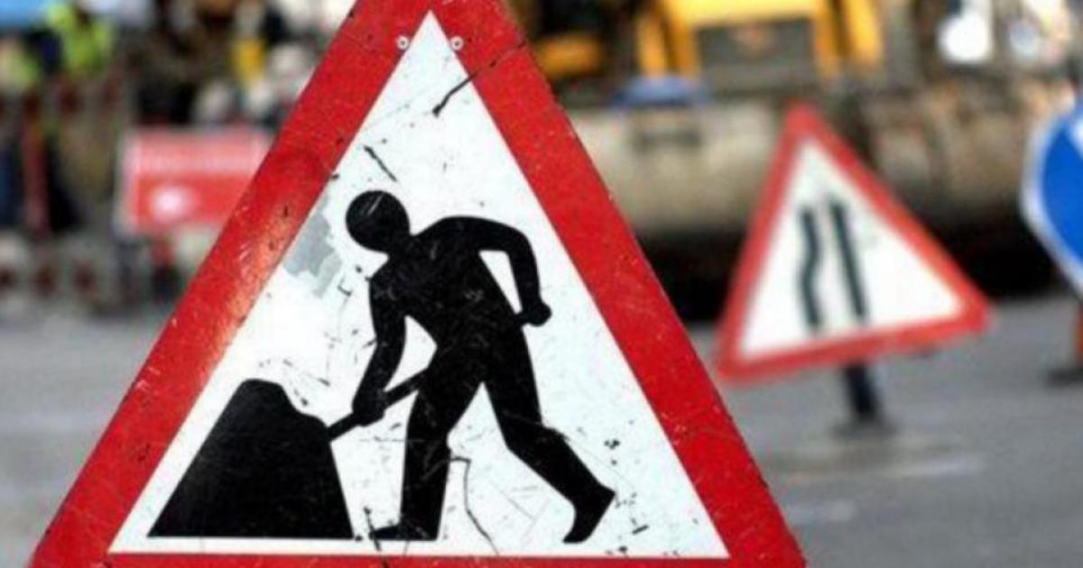 Roadworks at Ayrshire's University Hospital Crosshouse