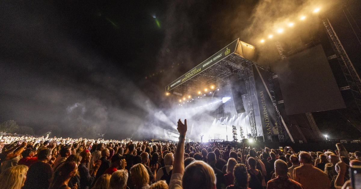 Ronnie Wood of the Rolling Stones playing at Sandringham