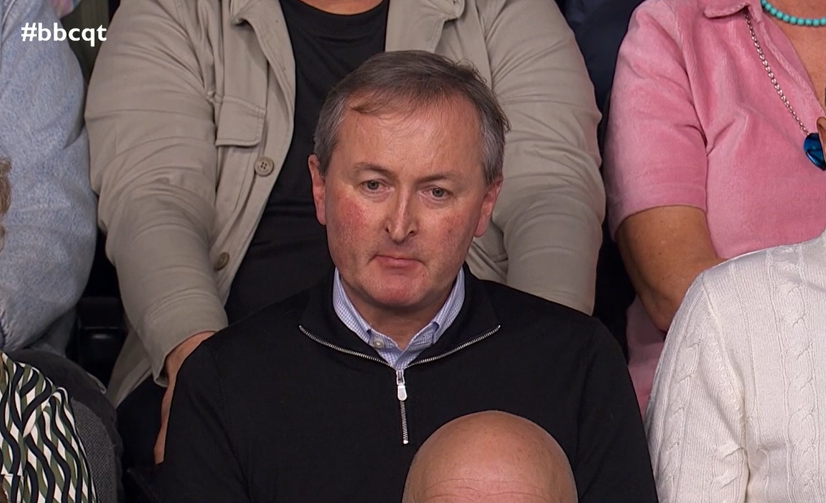 The audience member made a jibe about Reform UK