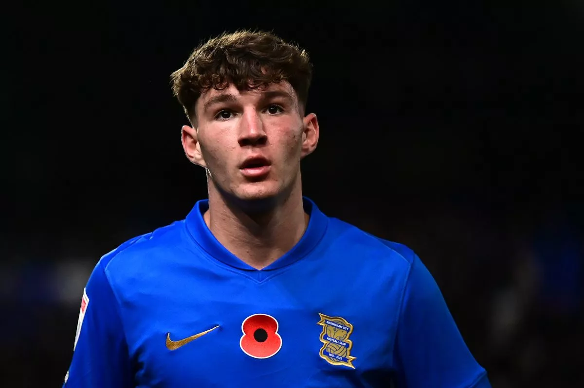 Lewis Koumas of Birmingham City looks on