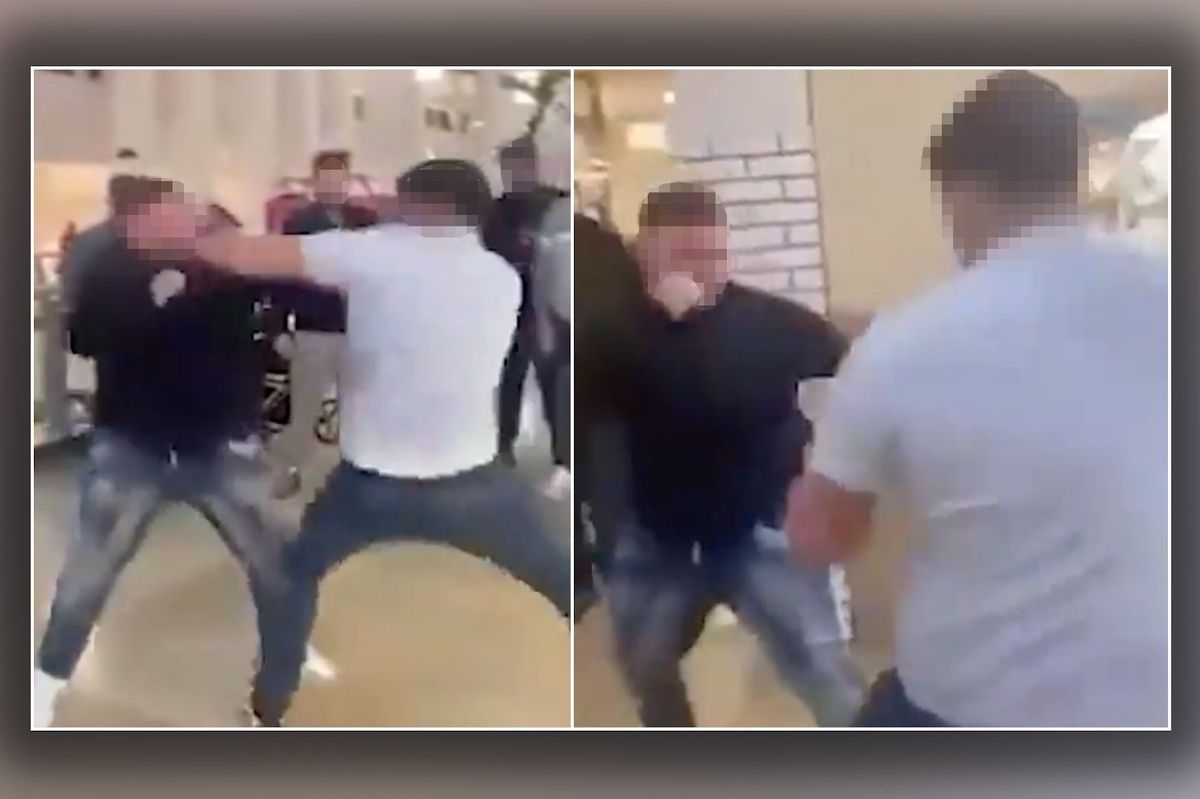 The video of the brawl involving two men was shared widely online