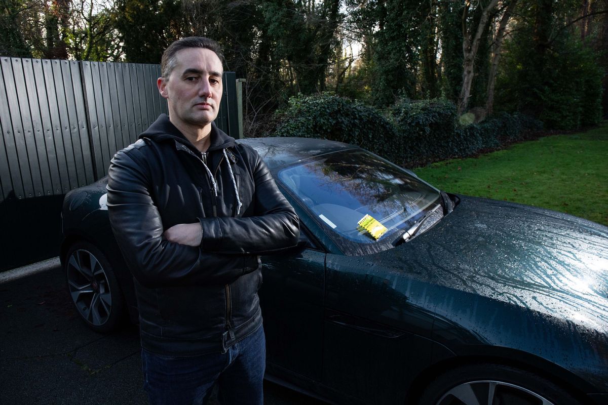 A fuming homeowner has vowed to fight the council after he was handed a £35 parking ticket for parking his car outside his house. David Miller, 49, was slapped with the bill after leaving his Jaguar F-Type on the 6 metre long tarmac outside the gate of his three-bed detached house in Chester, Cheshire., on the evening of Sunday, January 11.
  // A fuming homeowner has vowed to fight the council after he was handed a £35 parking ticket for parking his car outside his house. David Miller, 49, was slapped with the bill after leaving his Jaguar F-Type on the 6 metre long tarmac outside the gate of his three-bed detached house in Chester, Cheshire., on the evening of Sunday, January 11. The business consultant was unable to leave the vehicle on his two-car driveway due to building materials from a recent roof renovation blocking his spot. But the next morning (Jan 12), he was shocked to find a parking ticket placed underneath his windshield wiper.