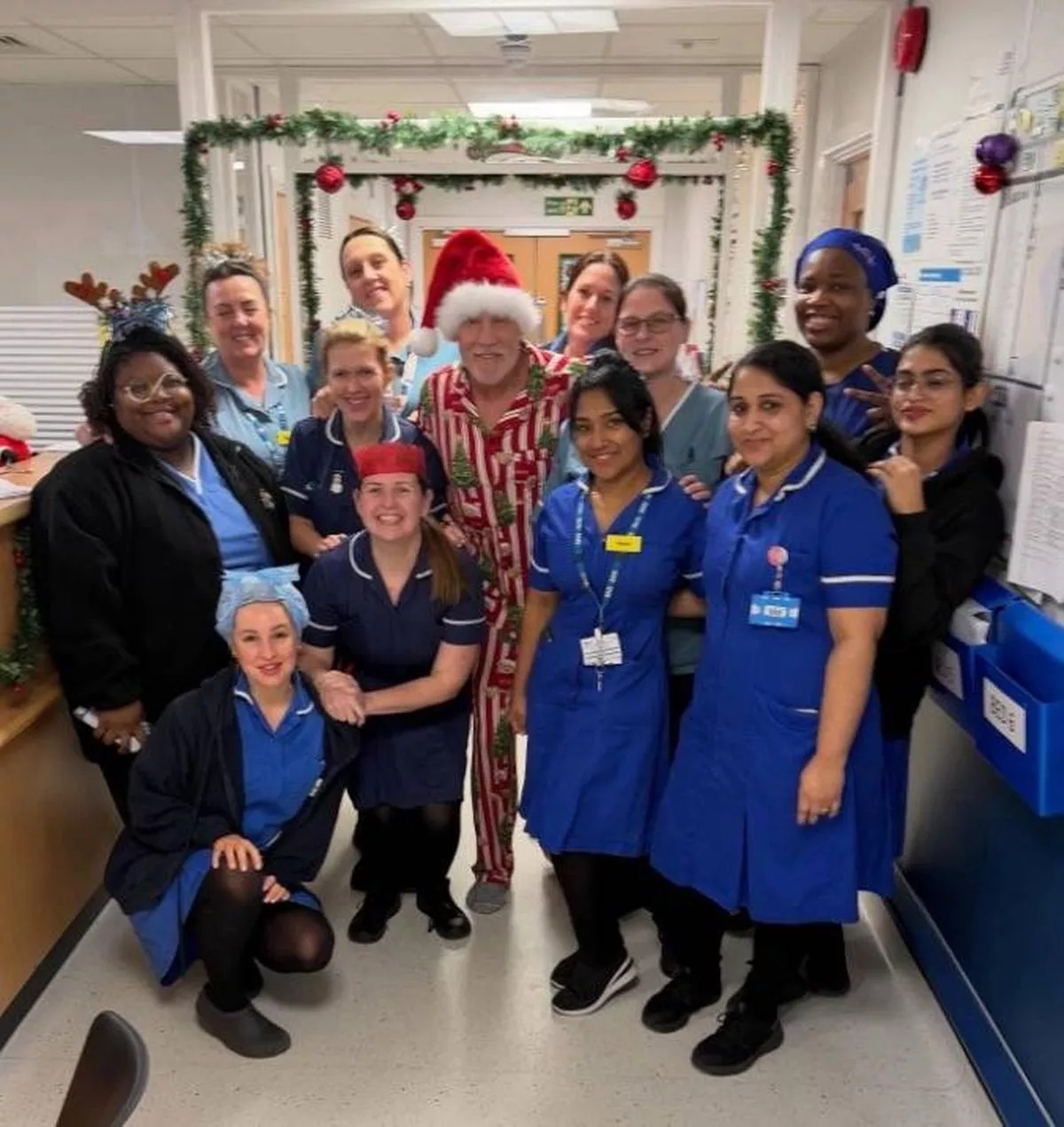 Wayne spent Christmas in hospital