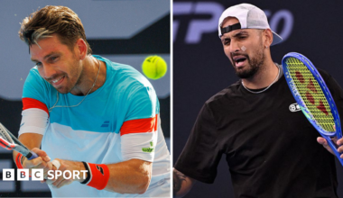 A split image of Cameron Norrie and Nick Kyrgios