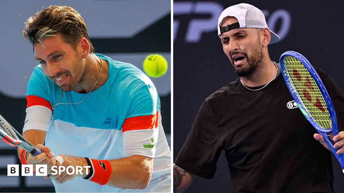 A split image of Cameron Norrie and Nick Kyrgios