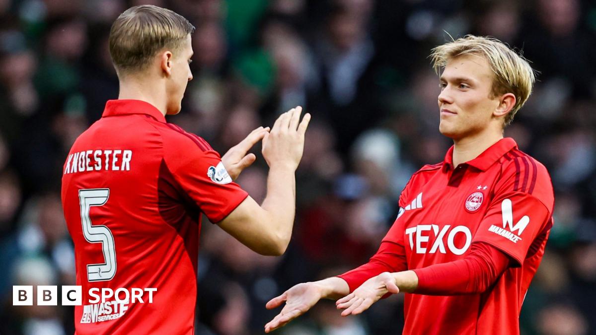 Aberdeen players Mats Knoester and Alexander Jensen