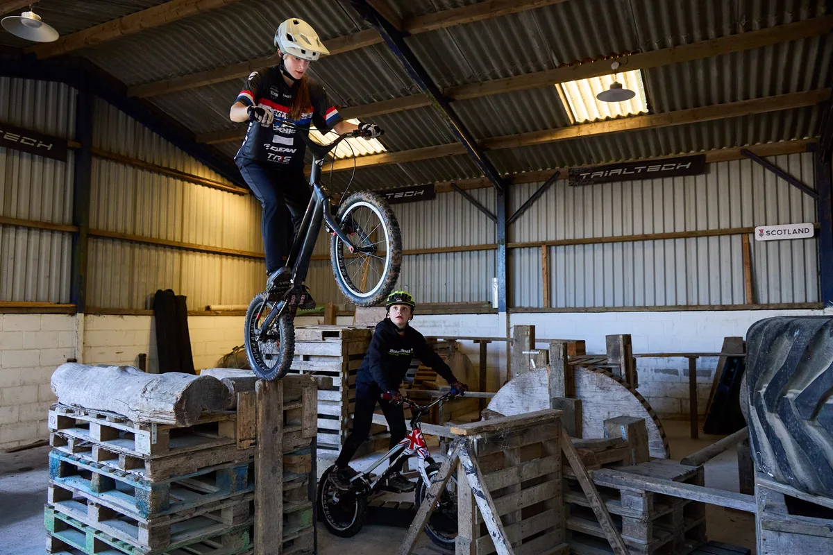 Daisy Craig riding MTB trials