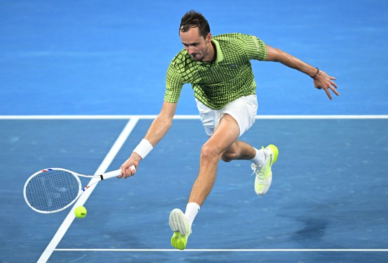 Daniil Medvedev in action.