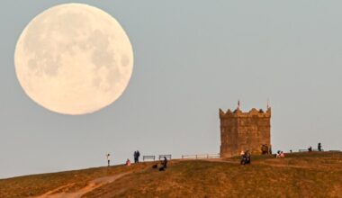 Bolton photographers capture the Wolf Moon above the town