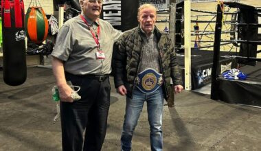 Boxing club owner Tommy O'Connor awarded peoples champion belt