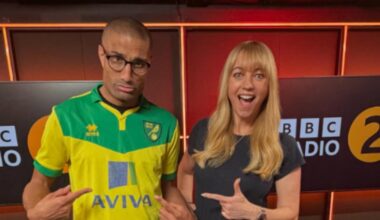 Sara Cox gets BBC Radio 2 presenter to wear Norwich City shirt