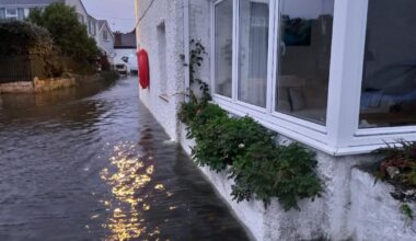 Environment Agency multiple flood warnings for Cornish coast