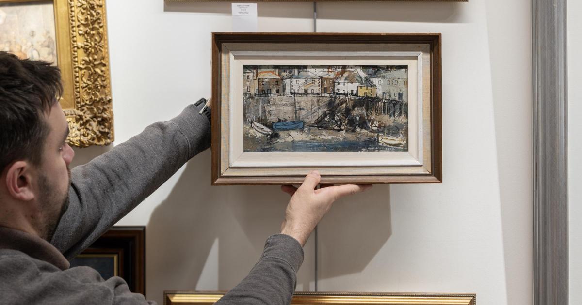 Charity shop painting of Mousehole Cornwall sold for £3,900