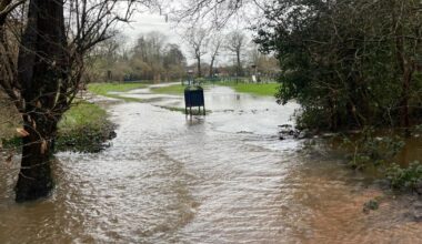 Storm Chandra - Nature reserve underwater amid flood warning