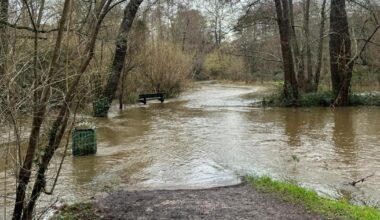 Storm Chandra - Romsey nature reserve underwater amid flood warning