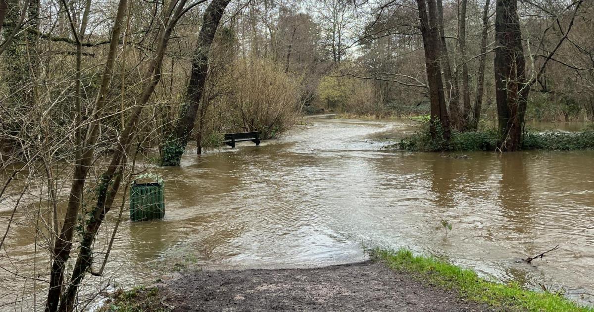 Storm Chandra - Romsey nature reserve underwater amid flood warning