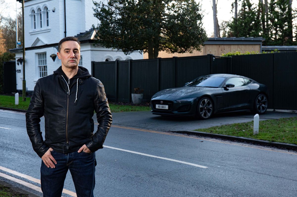 David Miller stood outside his Cheshire home 