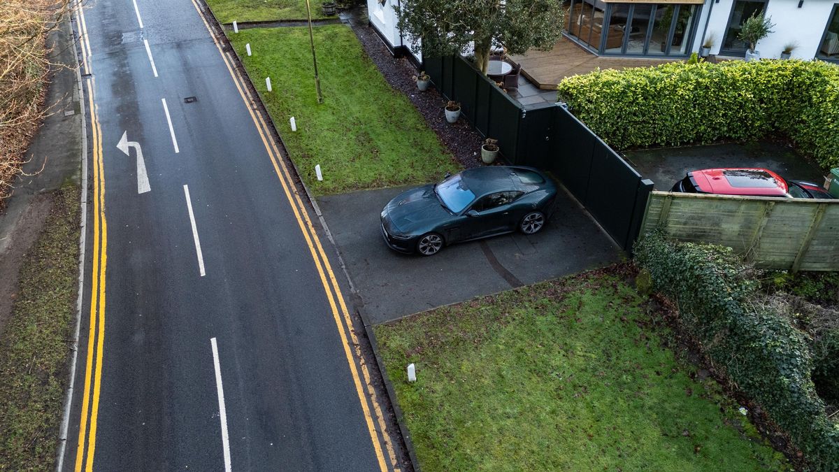 Aerial views of David Miller's car outside the gates of his home where he was parked when he was issued the ticket. A fuming homeowner has vowed to fight the council after he was handed a £35 parking ticket for parking his car outside his house. David Miller, 49, was slapped with the bill after leaving his Jaguar F-Type on the 6 metre long tarmac outside the gate of his three-bed detached house in Chester, Cheshire., on the evening of Sunday, January 11.
  // A fuming homeowner has vowed to fight the council after he was handed a £35 parking ticket for parking his car outside his house. David Miller, 49, was slapped with the bill after leaving his Jaguar F-Type on the 6 metre long tarmac outside the gate of his three-bed detached house in Chester, Cheshire., on the evening of Sunday, January 11. The business consultant was unable to leave the vehicle on his two-car driveway due to building materials from a recent roof renovation blocking his spot. But the next morning (Jan 12), he was shocked to find a parking ticket placed underneath his windshield wiper.