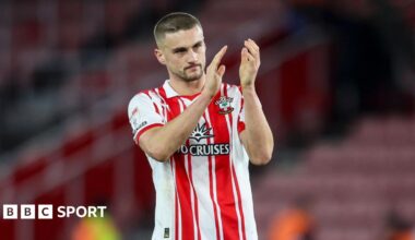 Taylor Harwood-Bellis applauds Southampton's supporters