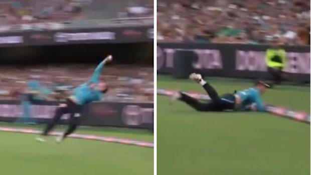 Hugh Weibgen's diving attempt.