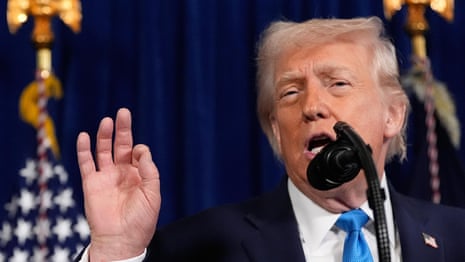 Trump says US is ‘going to run’ Venezuela after overnight strikes – video