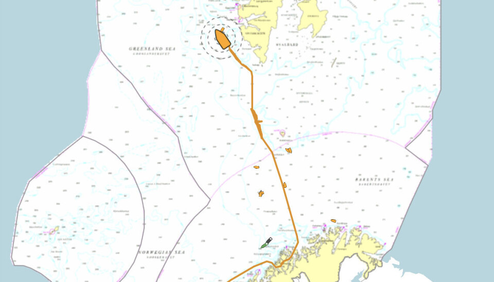 Kapitan Durachenko sailed out of the Norwegian economical zone after leaving Tromsø port 10 January.