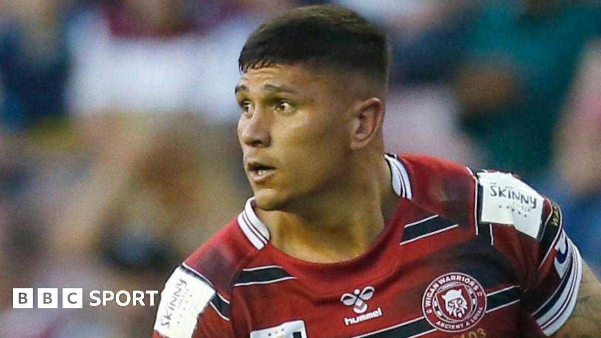 Prop Mitch Clark playing for Wigan in the Super League