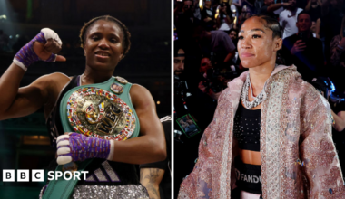 A side-by-side of Caroline Dubois and Alycia Baumgardner